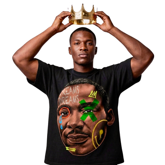 MLK JR. 'DREAM KING' ART TRIBUTE T-Shirt in Black or White