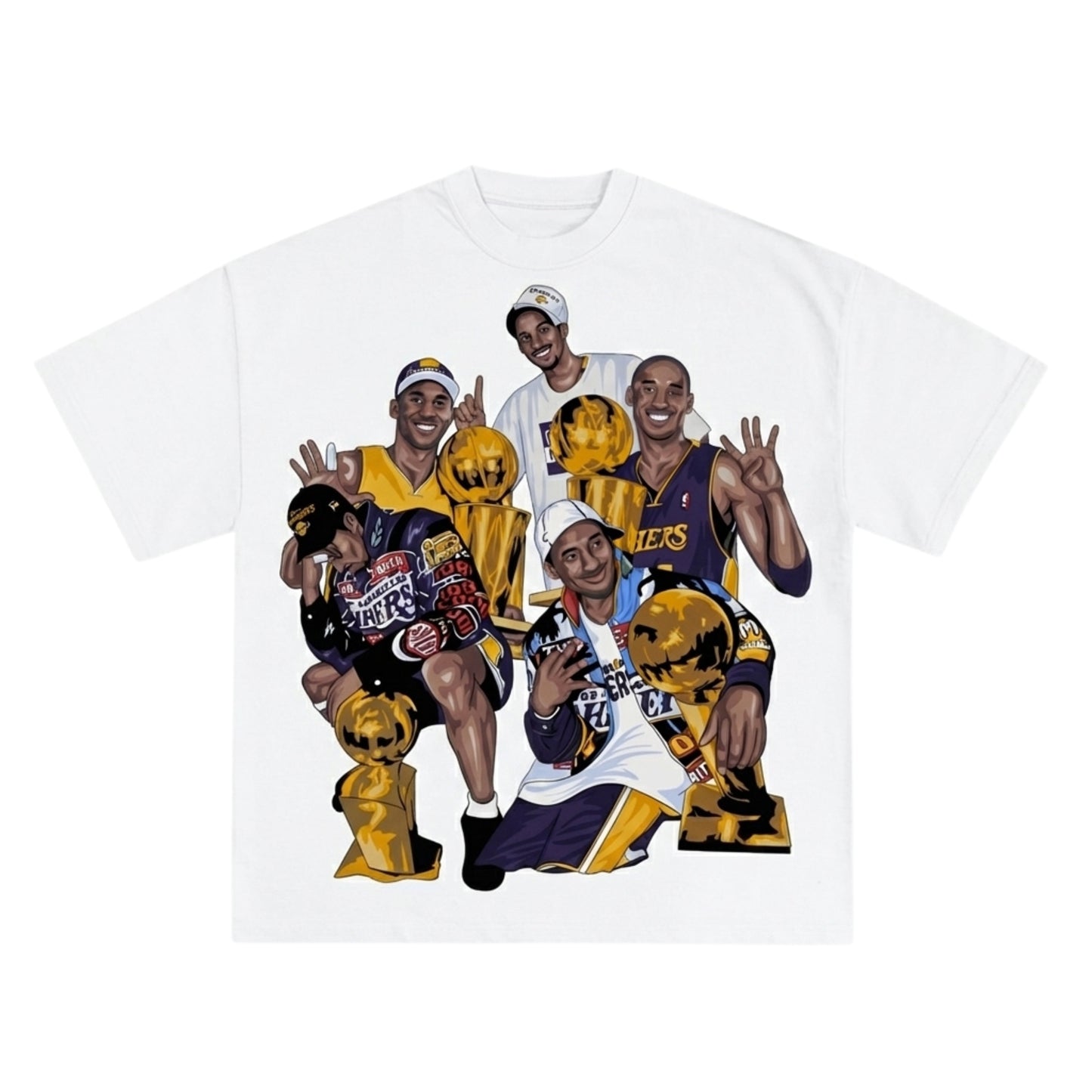 KOBE 'FIVE RINGS' MAMBA MENTALITY TEE T-SHIRT IN BLACK OR WHITE LIMITED EDITION /24