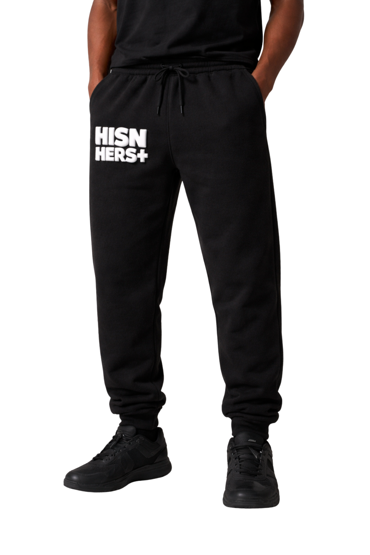 HISNHERS+ Relax Jogger Puff Print - Black/White