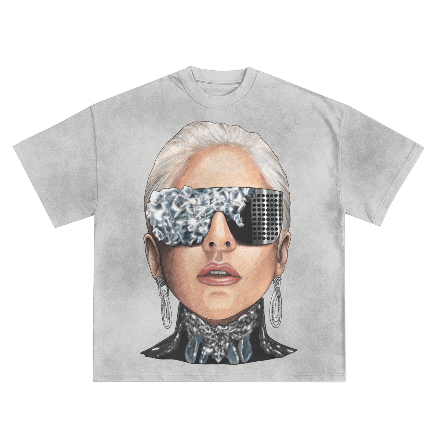 LADY GAGA 'SHADES' RELAXED FIT T-SHIRT IN BLACK OR WHITE