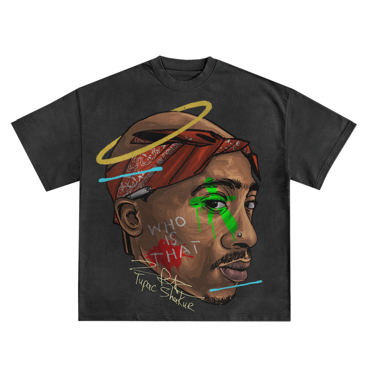 Tupac (2pac) Thug Life Relaxed Fit T-Shirt in Black or White