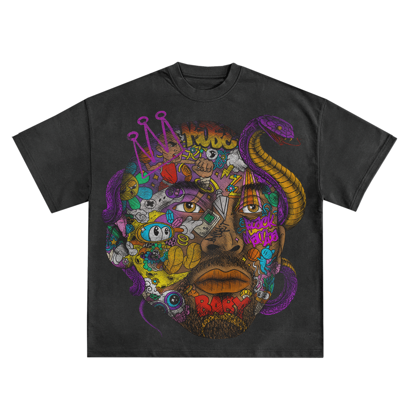 Kobe Bryant Black Mamba Relaxed Fit T-Shirt in Black or White