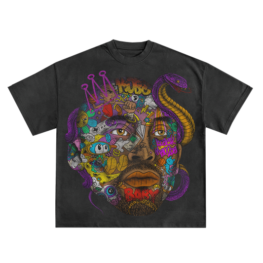 Kobe Bryant Black Mamba Relaxed Fit T-Shirt in Black or White