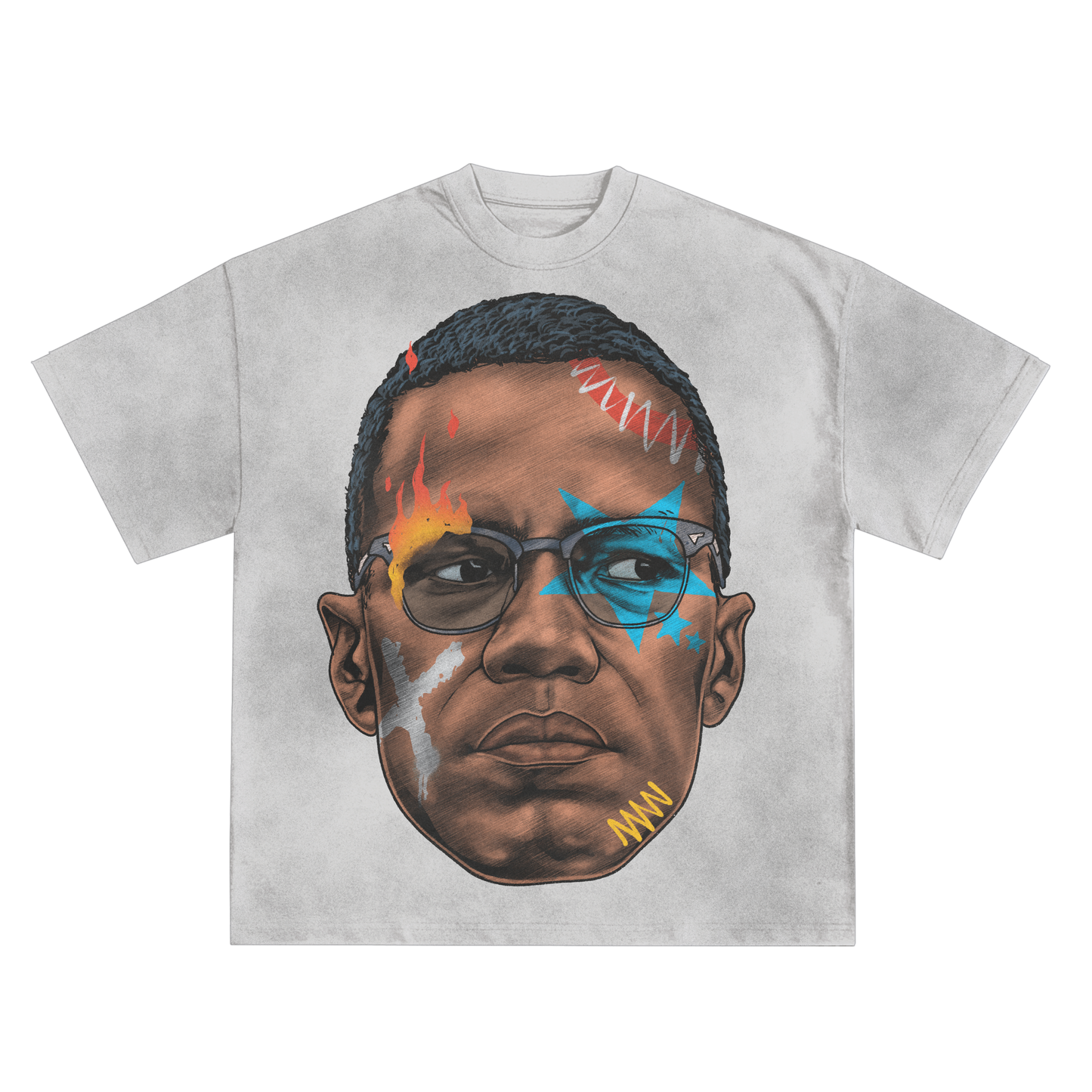 Malcolm X Relaxed Fit T-Shirt in Black or White