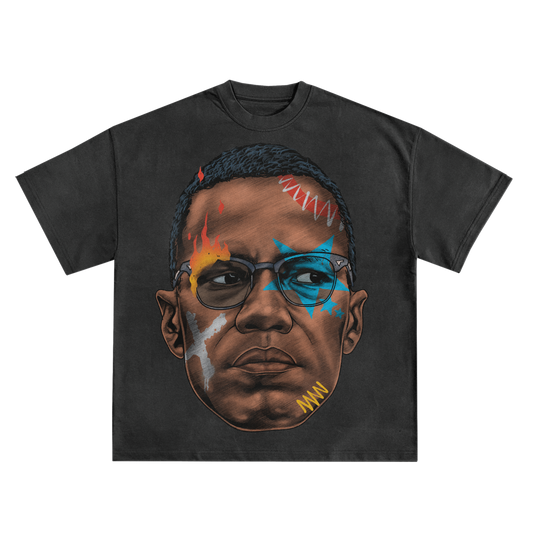 MALCOLM X 'REVOLUTIONARY VISION' TRIBUTE T-Shirt in Black or White