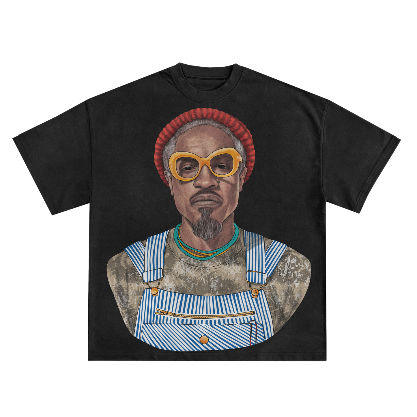 ANDRE 3000 '3 STACKS' RELAXED FIT T-SHIRT IN WHITE OR BLACK