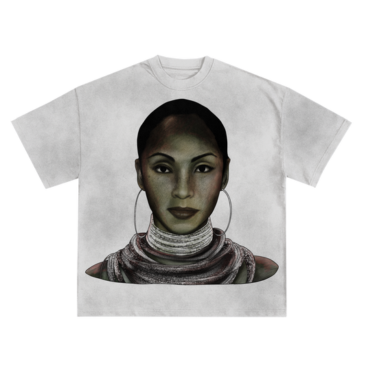 SADE 'SOLDIER OF LOVE' RELAXED FIT T-SHIRT IN WHITE