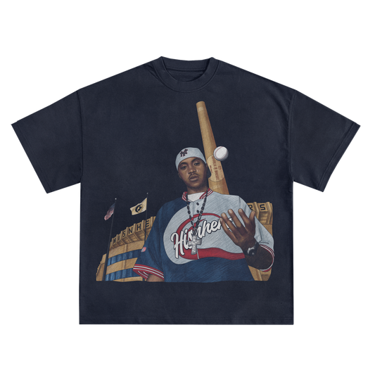 NAS 'NY STATE OF MIND' RELAXED FIT T-SHIRT IN NAVY OR WHITE