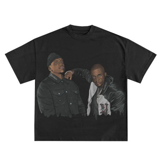 CLIPSE 'PUSHA T & MALICE' RELAXED FIT T-SHIRT IN BLACK OR WHITE