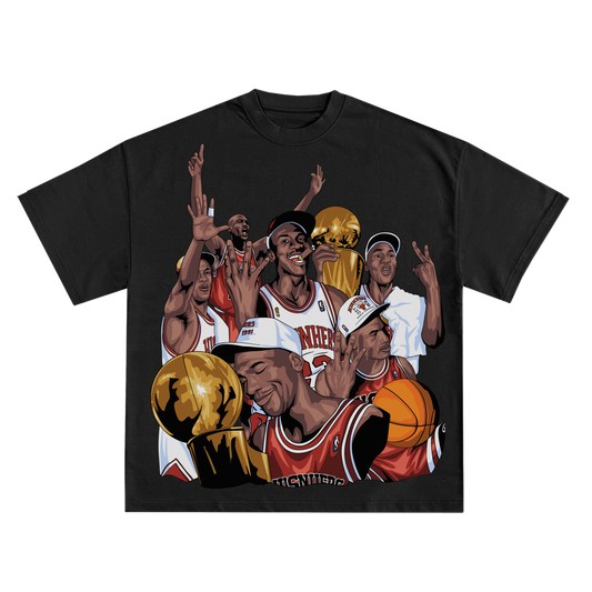 JORDAN '6 RINGS' T-SHIRT IN BLACK OR WHITE LIMITED EDITION /23