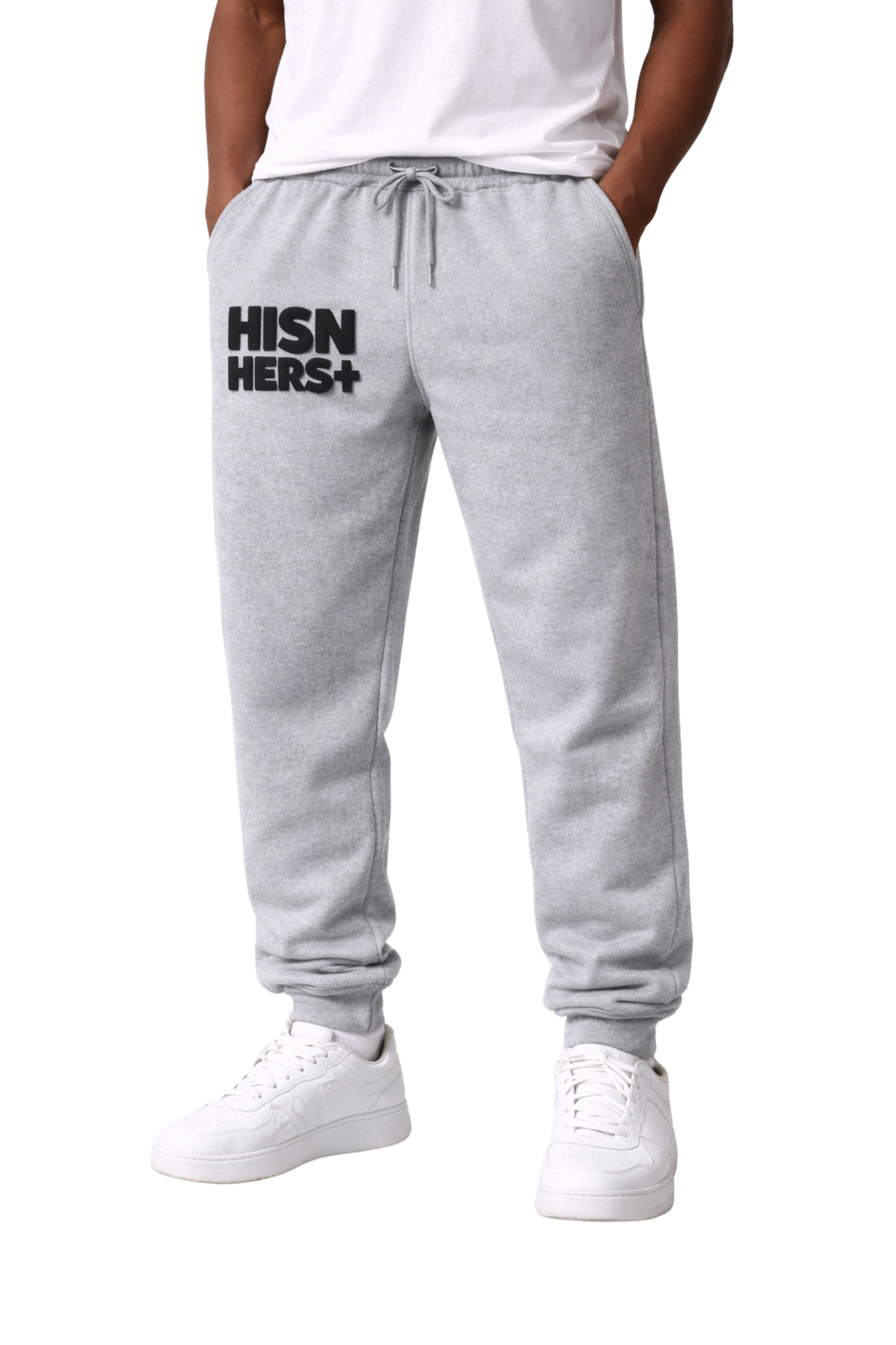 HISNHERS+ Relax Jogger Puff Print - Athletic Heather/Black