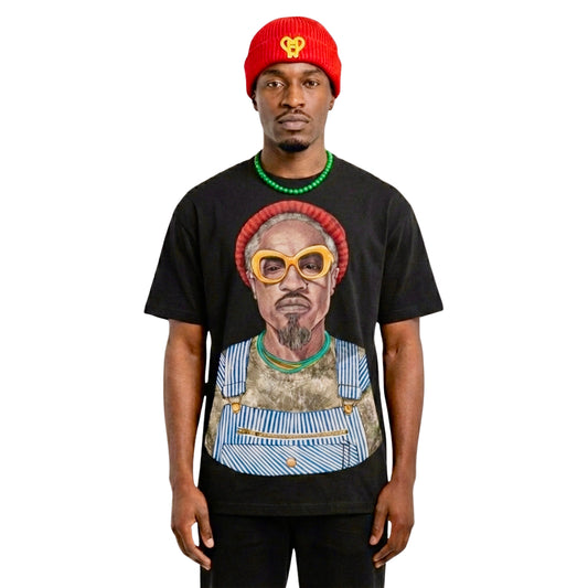 ANDRÉ 3000 'OVERALLS' TRIBUTE T-SHIRT IN WHITE OR BLACK