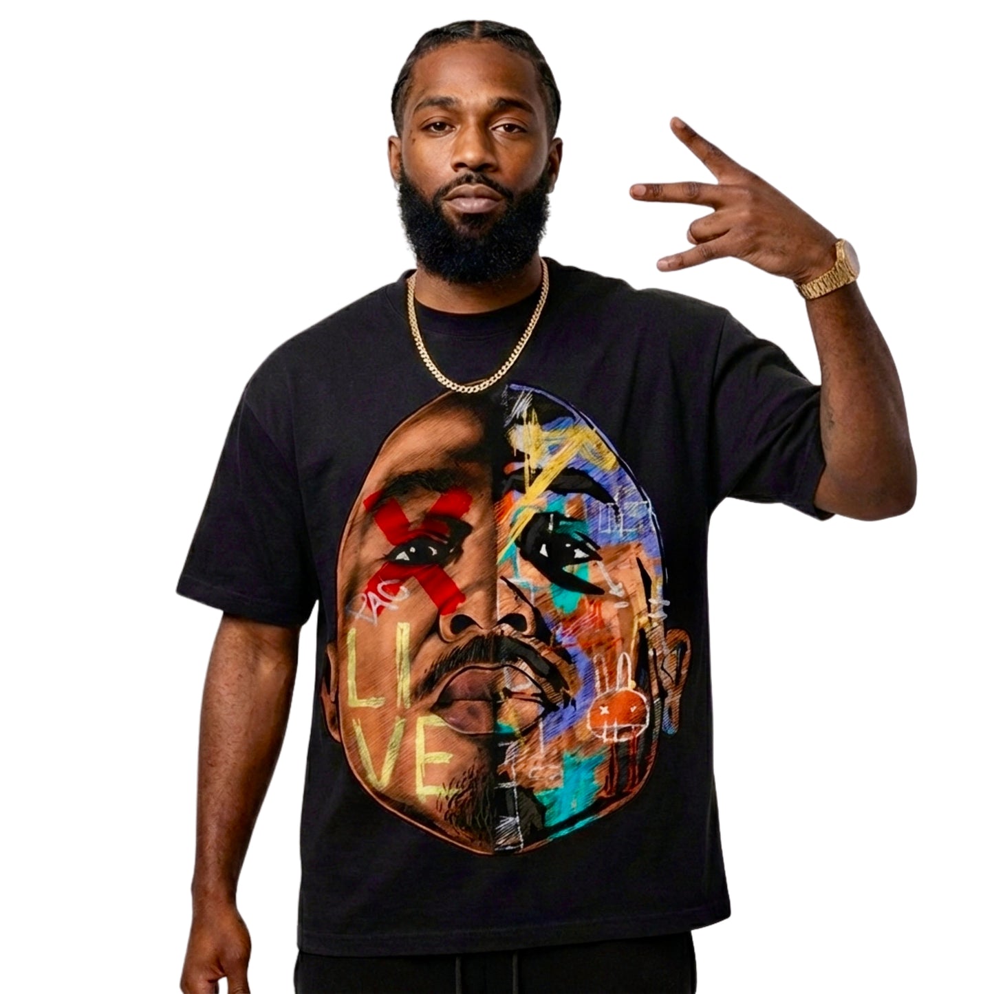 TUPAC ‘GEMINI’ TRIBUTE T-Shirt in Black or White