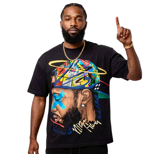 NIPSEY HUSSLE 'THE MARATHON CONTINUES' TRIBUTE T-Shirt in Black or White