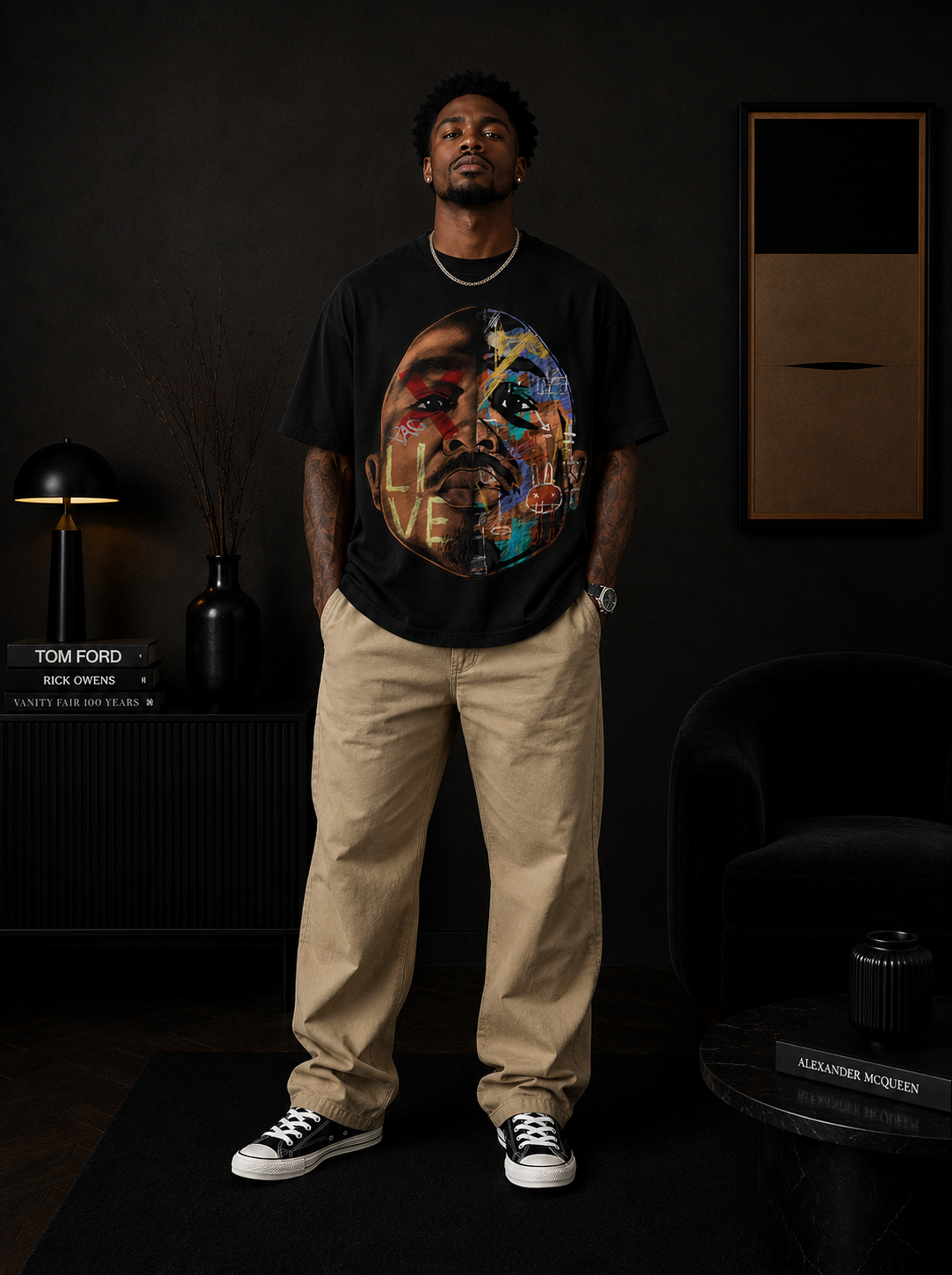 TUPAC ‘GEMINI’ TRIBUTE T-Shirt in Black or White