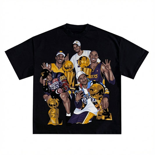KOBE 'FIVE RINGS' MAMBA MENTALITY TEE T-SHIRT IN BLACK OR WHITE LIMITED EDITION /24