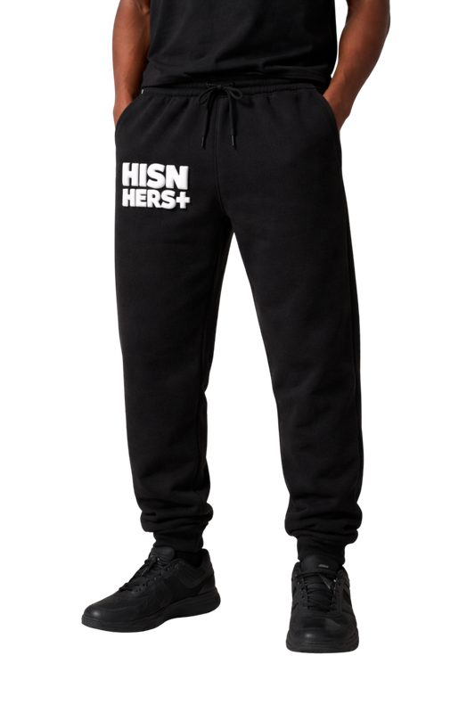 HISNHERS+ Relax Jogger Puff Print - Black/White
