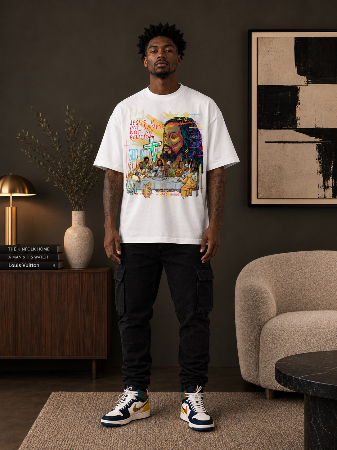 THE LAST SUPPER FOR WHO?!? RELAXED FIT TRIBUTE T-SHIRT IN BLACK OR WHITE