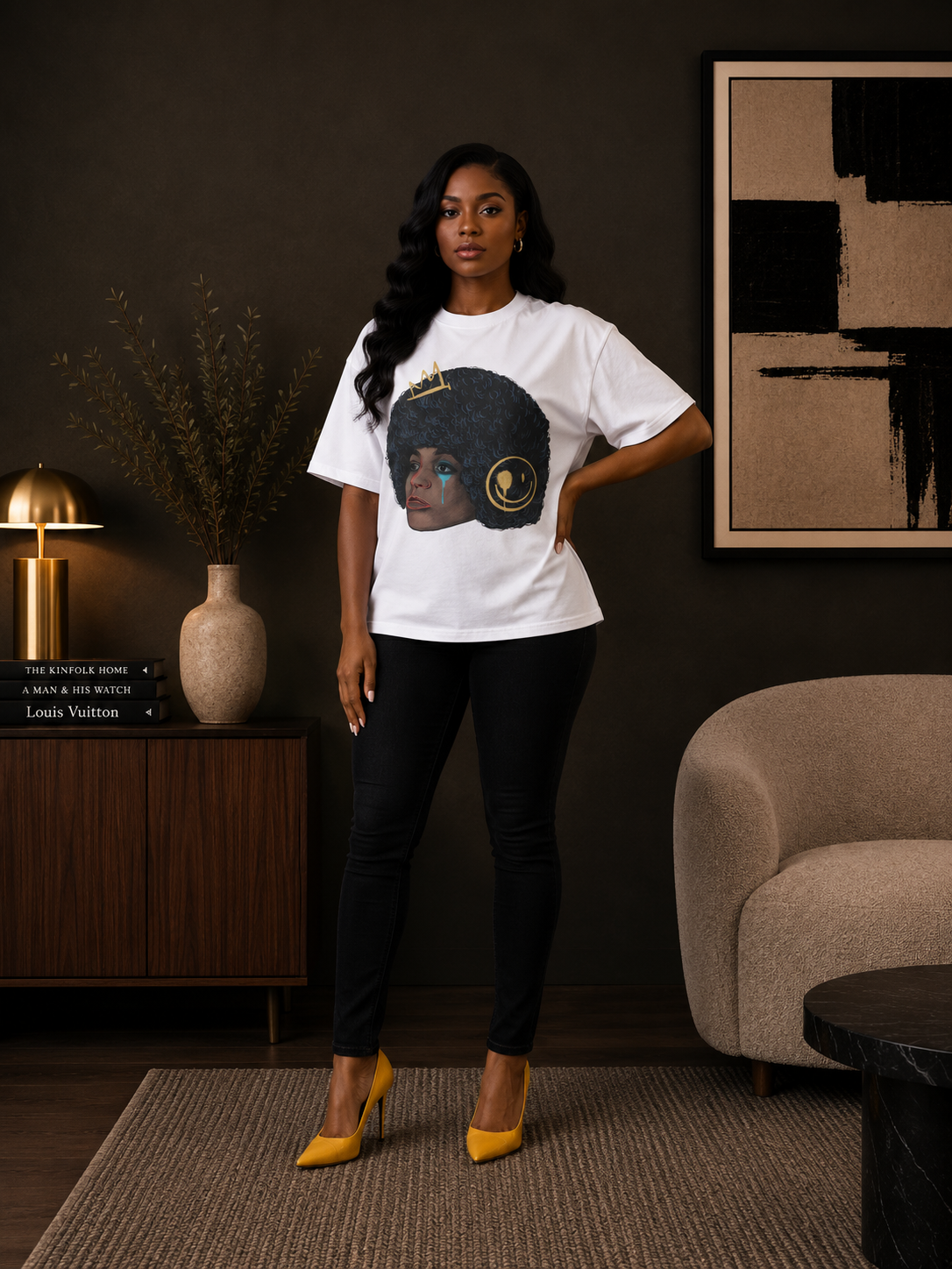 ANGELA DAVIS 'POWER & RESISTANCE' TRIBUTE T-SHIRT IN BLACK OR WHITE