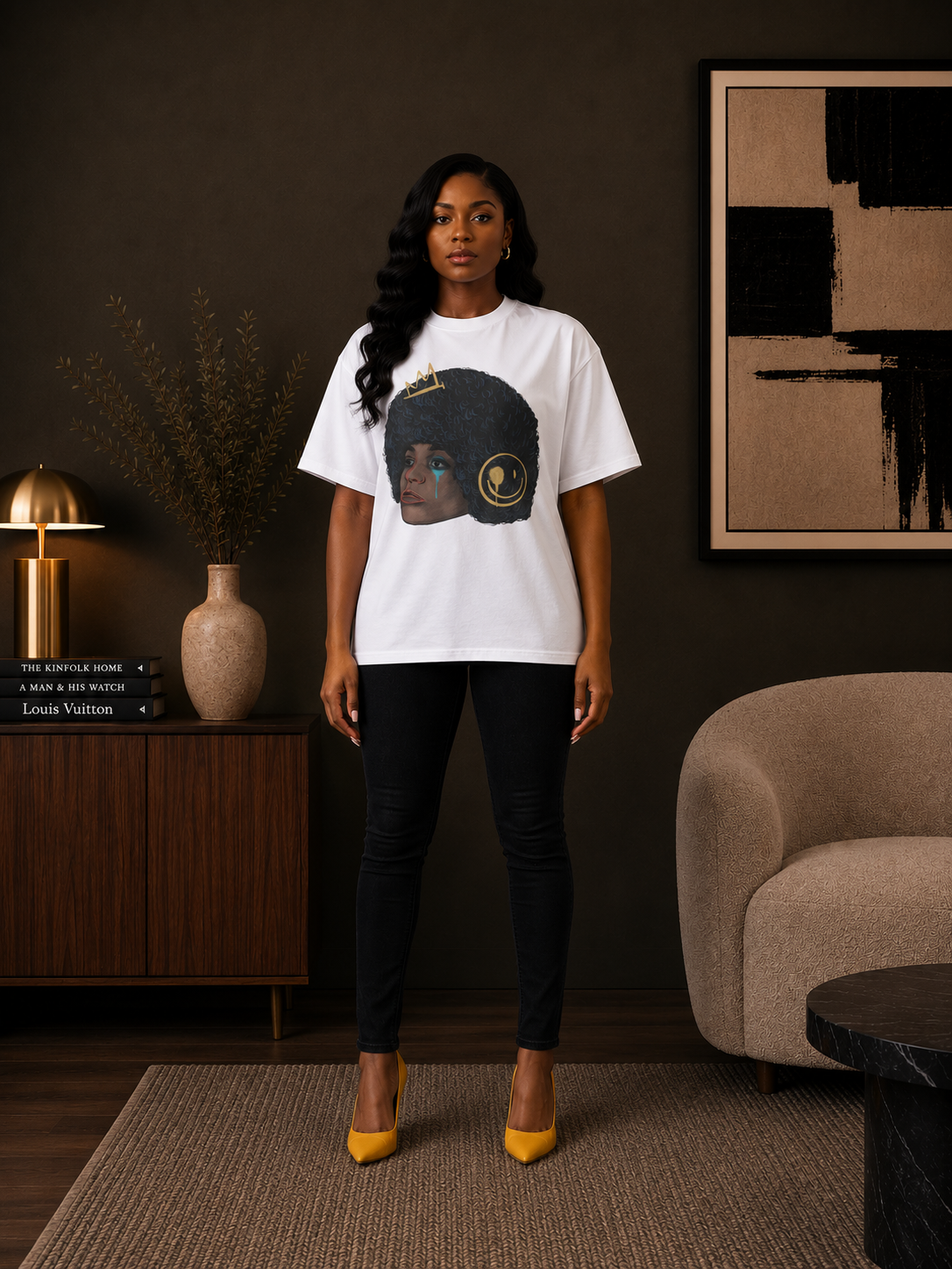 ANGELA DAVIS 'POWER & RESISTANCE' TRIBUTE T-SHIRT IN BLACK OR WHITE