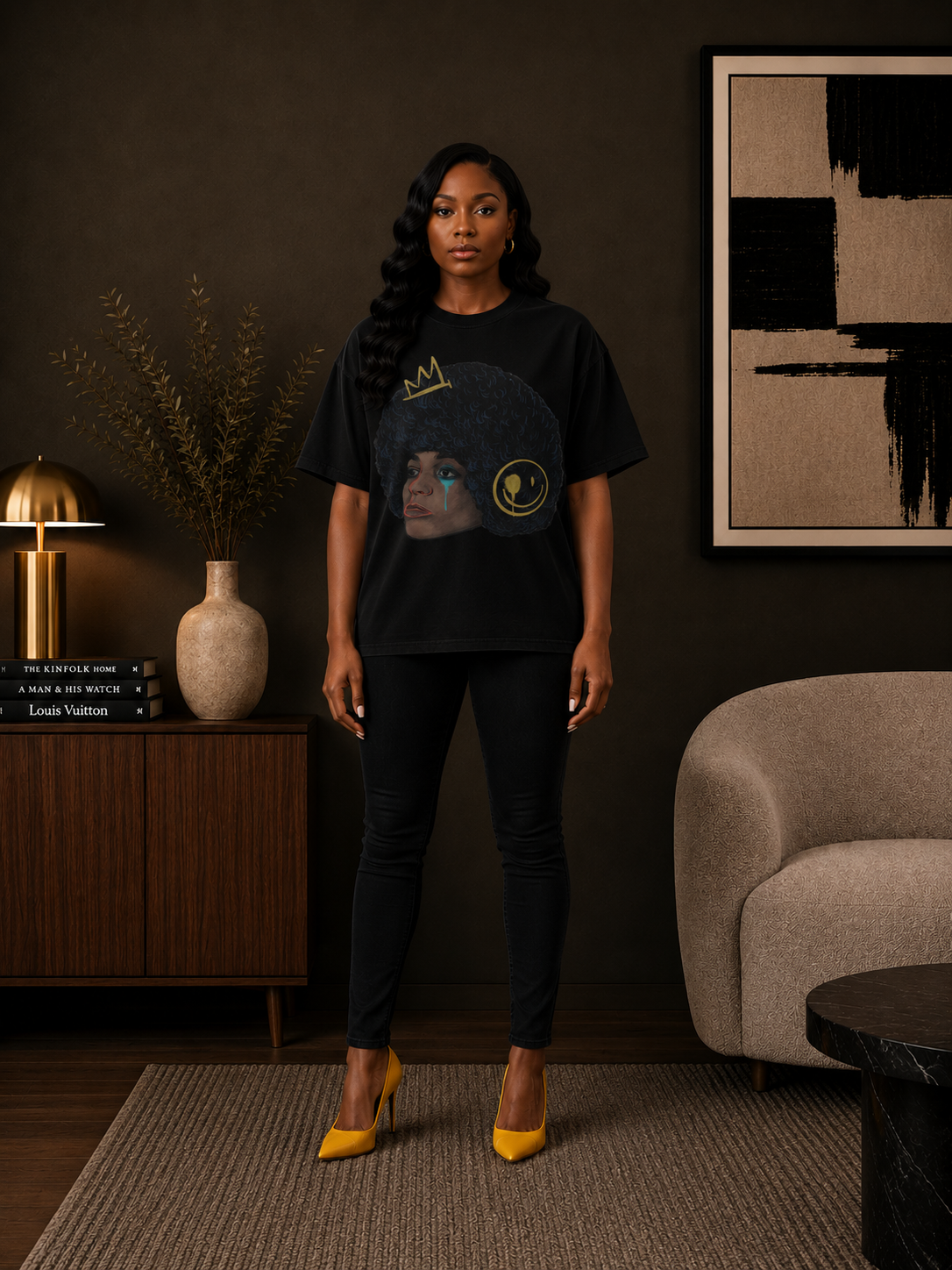 ANGELA DAVIS 'POWER & RESISTANCE' TRIBUTE T-SHIRT IN BLACK OR WHITE