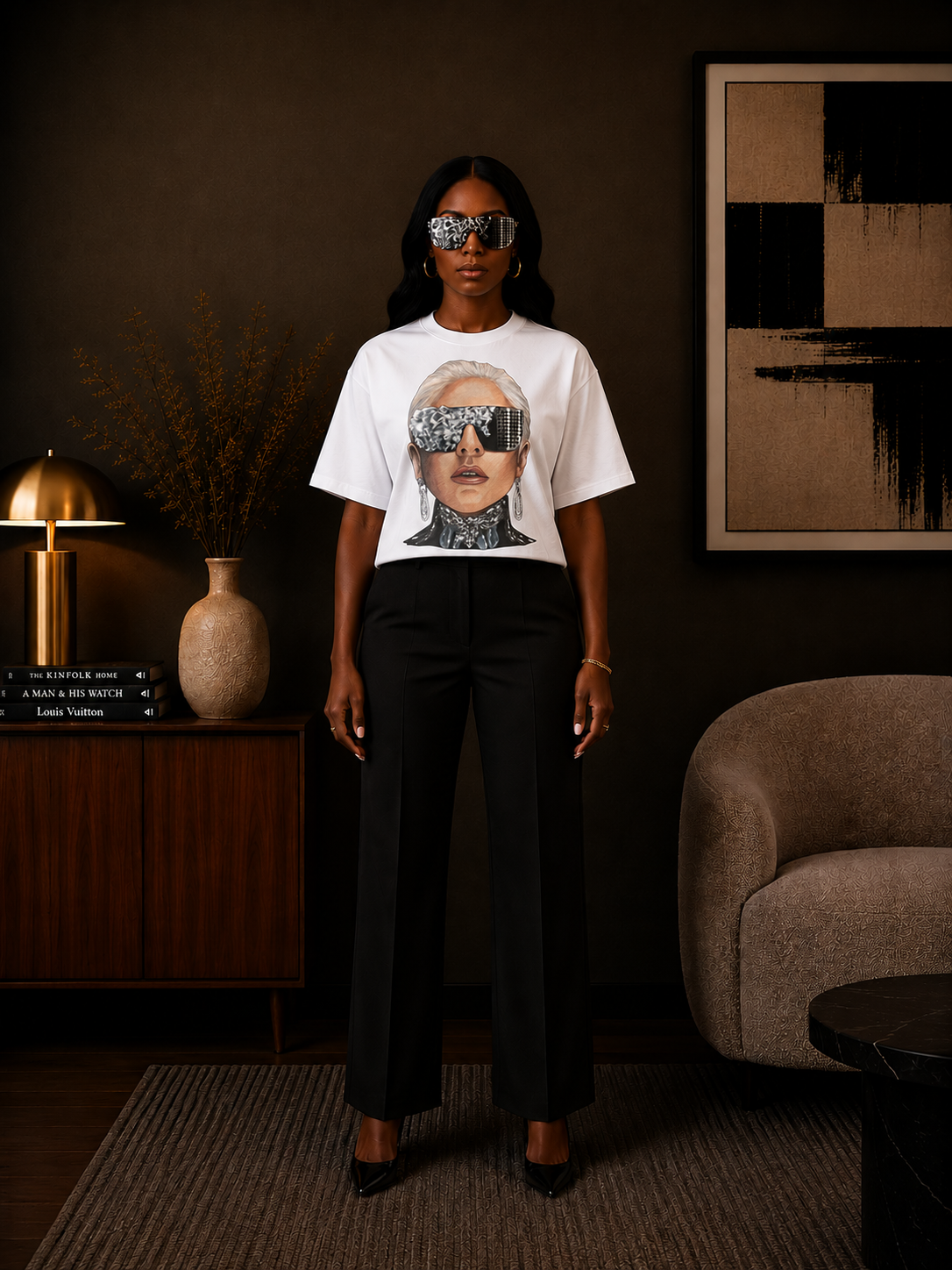 LADY GAGA 'CHROMATICA' FASHION TRIBUTE T-SHIRT IN BLACK OR WHITE