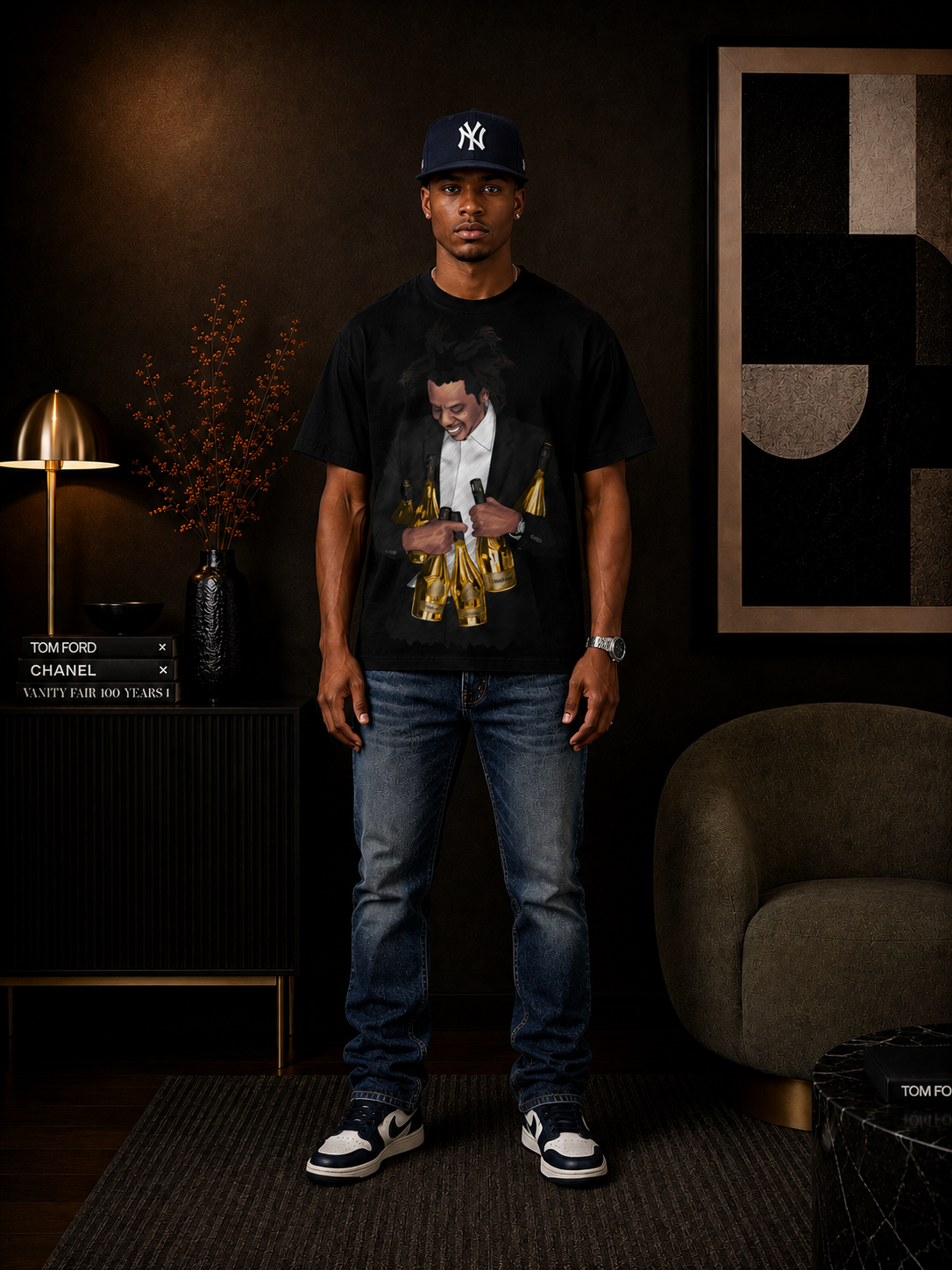JAY-Z 'ACE OF SPADES' MOGUL TRIBUTE T-SHIRT IN BLACK OR WHITE