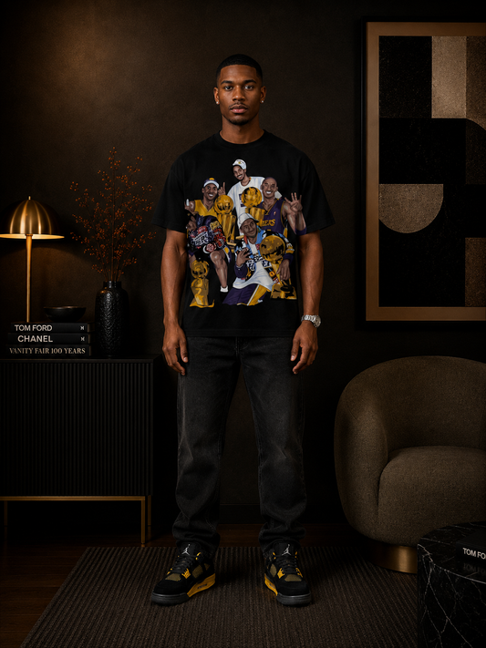 KOBE 'FIVE RINGS' MAMBA MENTALITY TRIBUTE TEE IN BLACK OR WHITE LIMITED EDITION /24