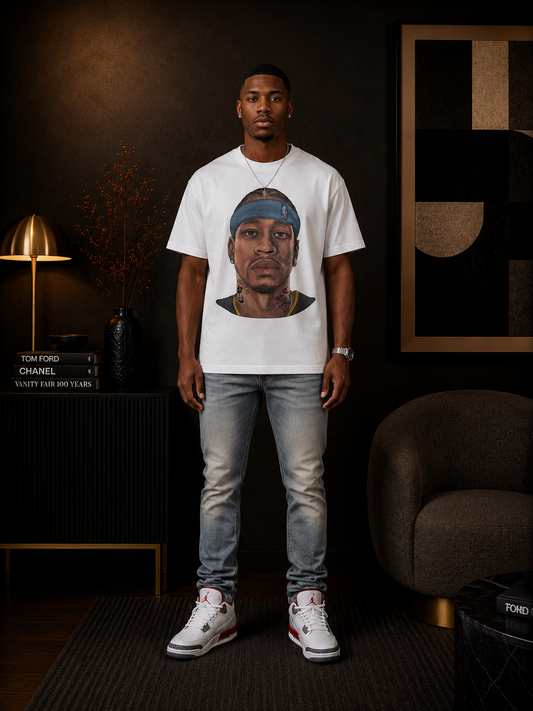 ALLEN IVERSON '2006-07' RELAXED FIT TRIBUTE T-SHIRT IN BLACK OR WHITE