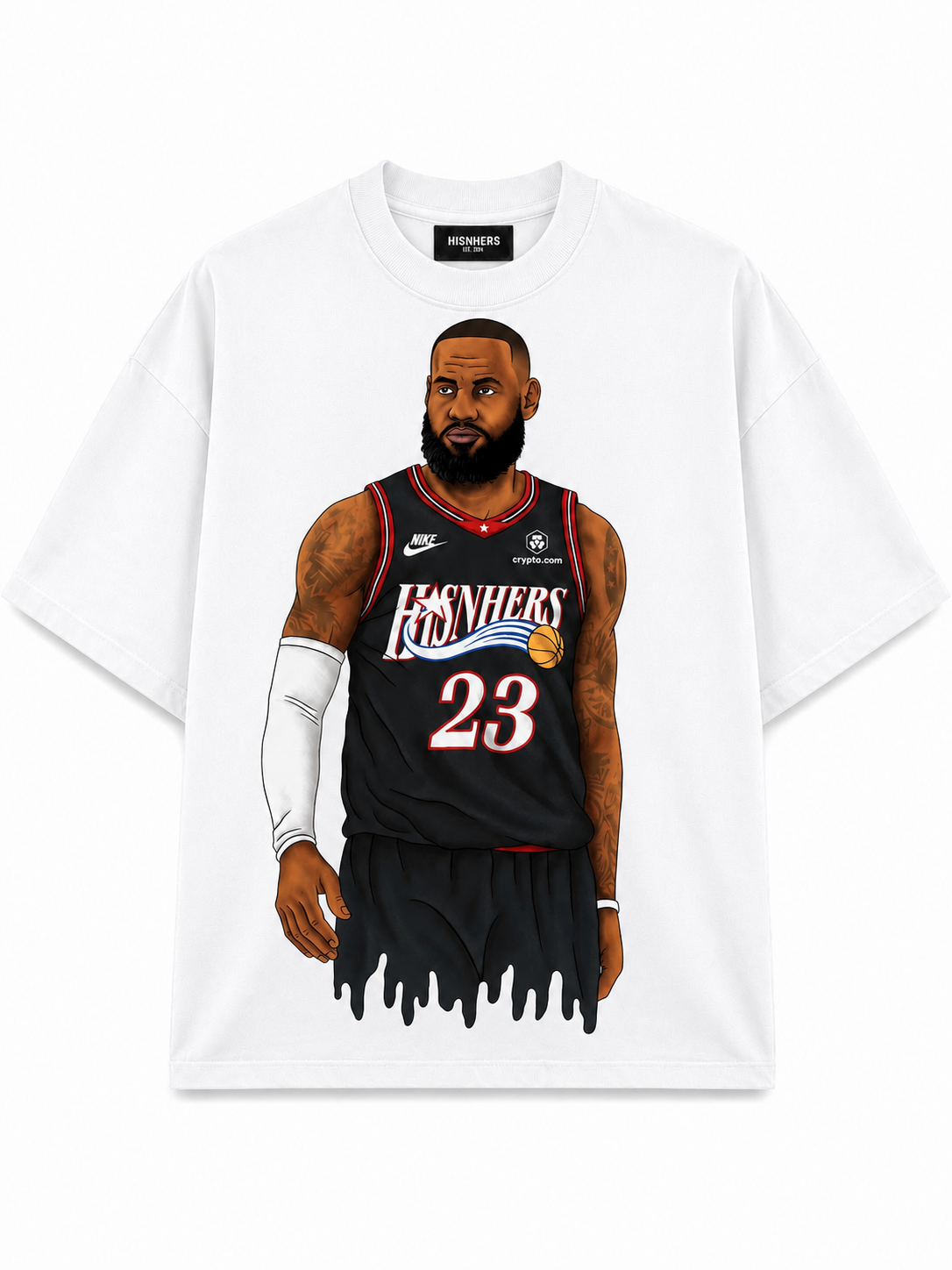 LEBRON JAMES 'LAST DECISION' RELAXED FIT TRIBUTE T-SHIRT IN BLACK OR WHITE