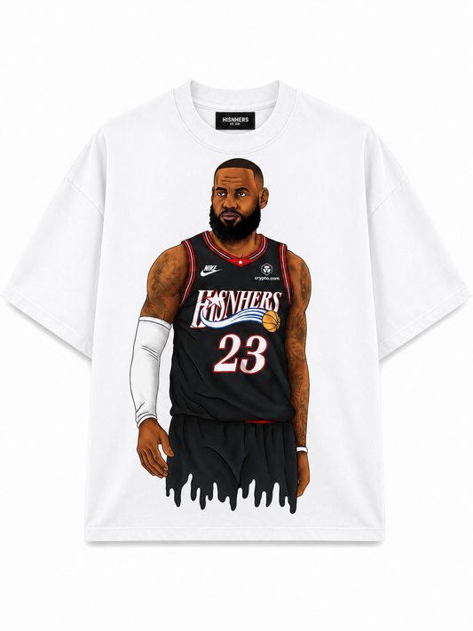 LEBRON JAMES 'LAST DECISION' RELAXED FIT TRIBUTE T-SHIRT IN BLACK OR WHITE