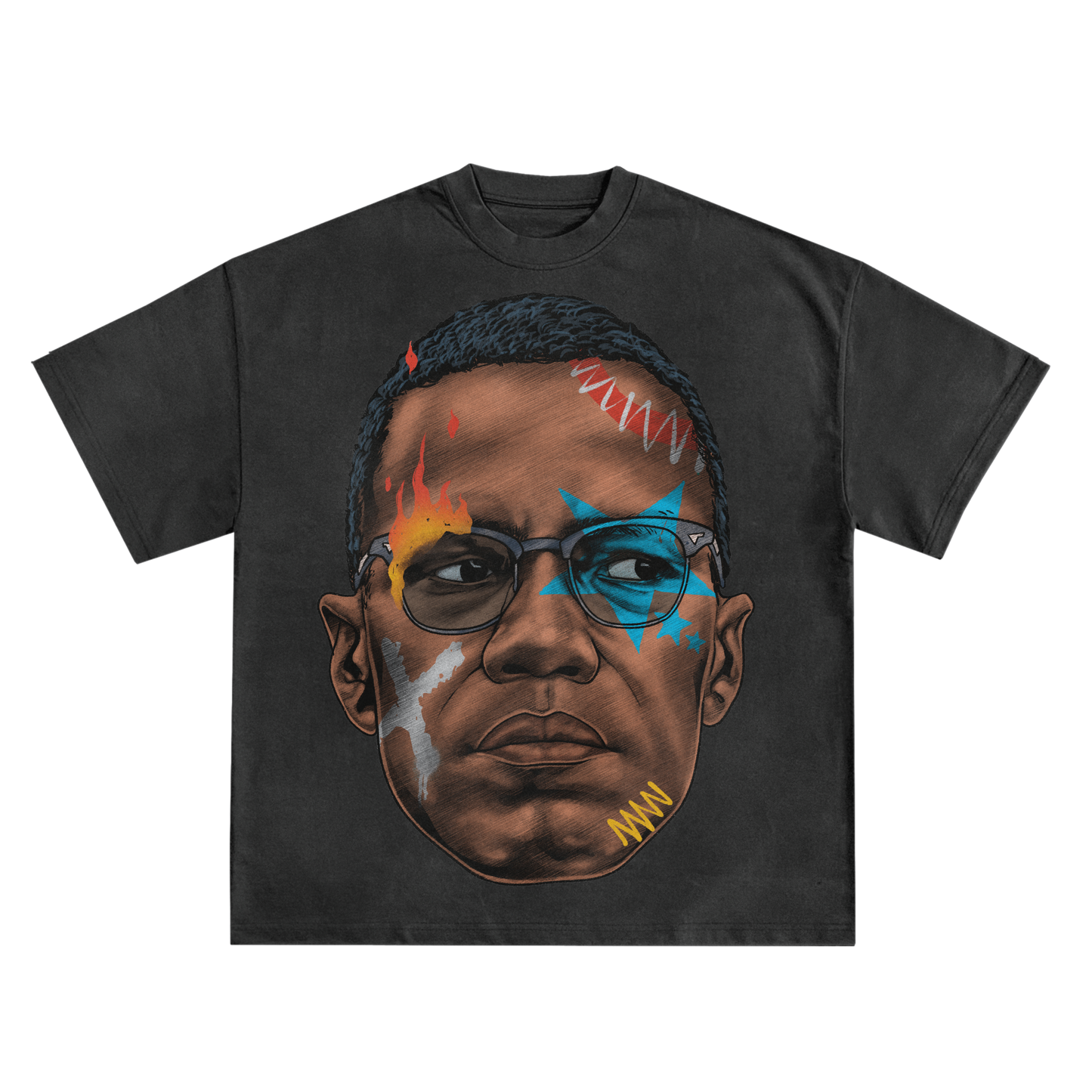 Malcolm X Relaxed Fit T-Shirt in Black or White